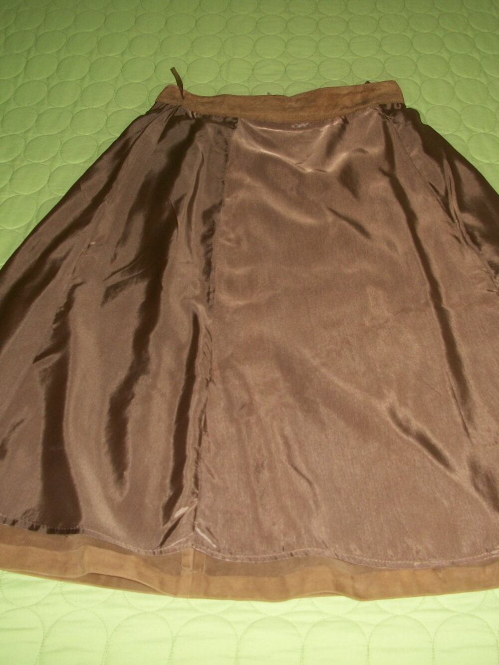 MaxMara Brown Suede A-Line Skirt - Picture 11 of 13